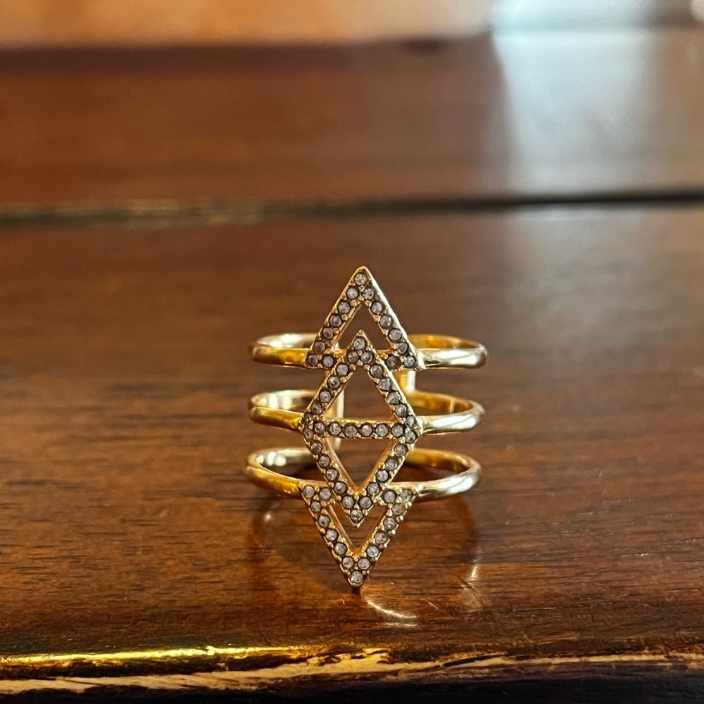 Rose Gold Pave Ring - Stella & Dot (expandable) S/M